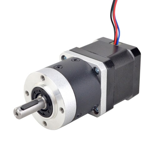 Nema 17 Dual Shaft Geared Stepper Motor 1.68A L=39mm Ratio 10:1 Planetary Gearbox 3.3Nm Output Holding Torque