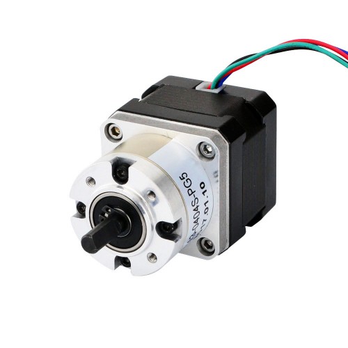 Nema 17 Geared Stepper Motor 17HS13-0404S-PG5 0.4A with 5:1 Planetary Gearbox 1.17Nm Output Holding Torque