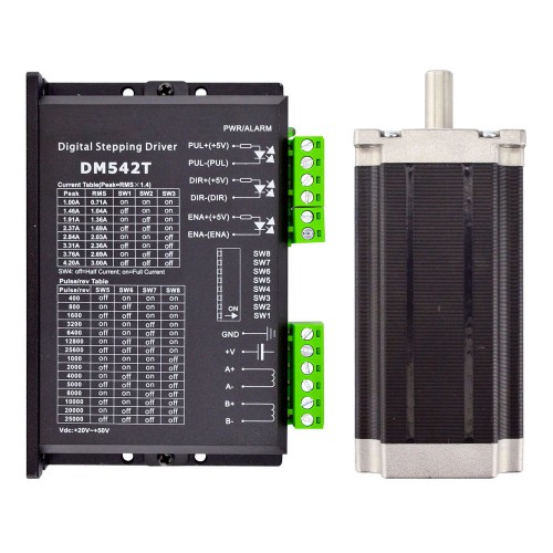 Nema 23 Stepper Motor Kit 1-DM542T-23HS45 with 3Nm Stepper Motor & DM542T Stepper Driver