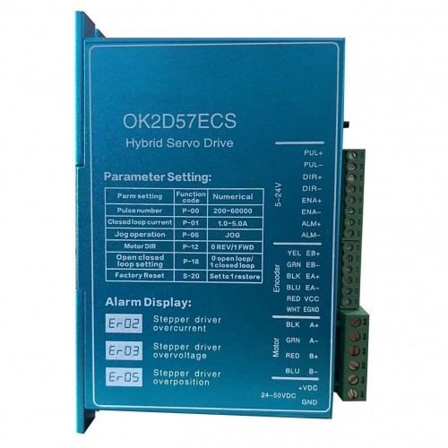 Nema 23, 24 Closed Loop Stepper Driver 0-6.2A 24-60VDC OK2D57ECS