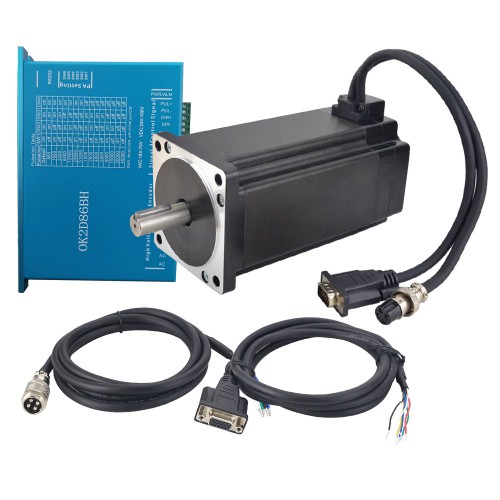 Nema 34 Closed Loop Stepper Motor Kit 1-OK2D86BH-34HE59 12.0Nm with OK2D86BH Driver & 1.7m Cable