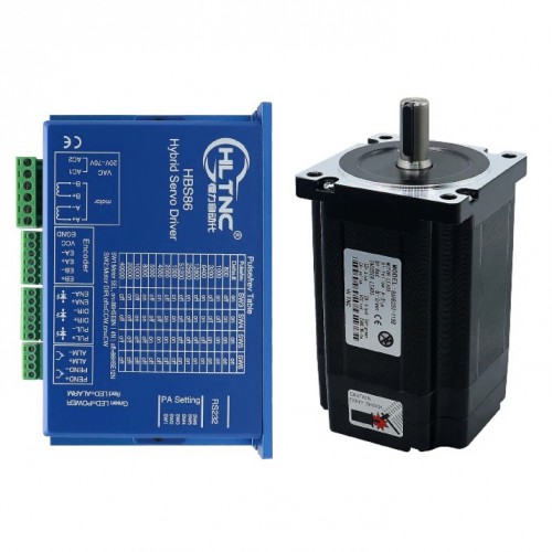 Nema 34 Closed Loop Stepper Motor Kit 86HB250-118B-HBS86 (No Brake) 8N.m with HBS86 Stepper Driver
