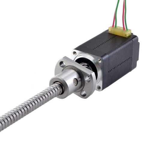 NEMA 8 External Ball Screw Linear Stepper Motor 8E15S0504BAM5-150RS Screw Length 150mm, Lead/rev 1mm