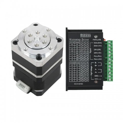 Neme 17 Harmonic Stepper Motor 42HS4015A4D5 with 30:1 Harmonic Gearbox + TB6600 Stepper Driver