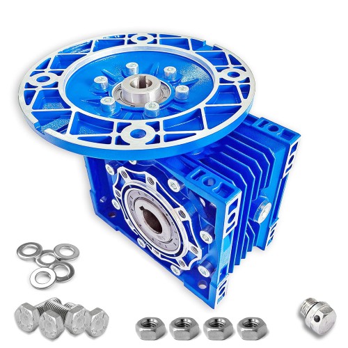 RV063 80B5/90B14 Round Worm Gearbox Ratio 7.5:1 10:1 15:1 20:1 30:1 Input 19mm/24mm
