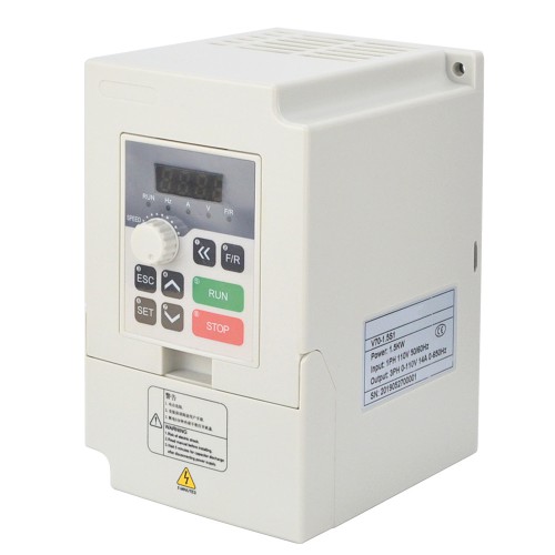 1.5KW 2HP VFD Variable Frequency Drive V70-1.5S1 14A 110V VFD For 3 Phase Motor