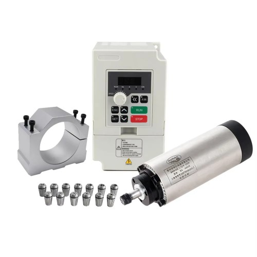 1.5KW VFD Spindle Kit OSP001696 Indc. Air Cooled Spindle Motor + Variable Frequency Drive + 13Pcs ER11 Collet