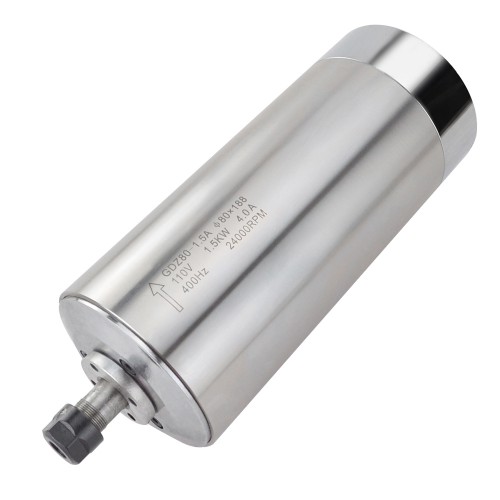 1.5KW Water Cooled AC Spindle Motor GDZ80-1.5A ER11 Collet 110V 24000RPM 400Hz