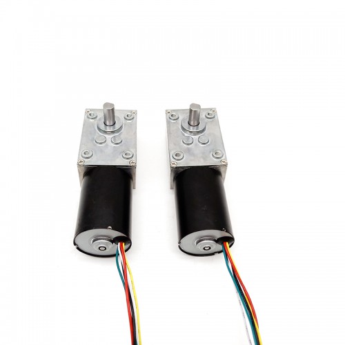 15Pcs 12V/24V Permanent Magnet DC Worm Gear Motor TWG4058-TEC3650 7W/10.9W Shaft 6mm With Worm Gearbox