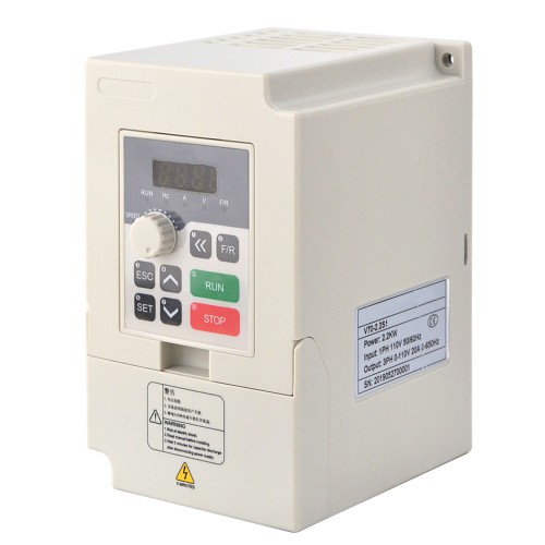 2.2KW 3HP VFD Variable Frequency Drive V70-2.2S1 20A 110V Single Phase To 3 Phase VFD