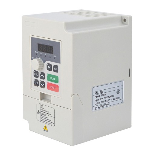 2.2KW 3HP VFD Variable Frequency Drive V70-2.2S2 11A 220V 1 Phase Input 3 Phase Output VFD