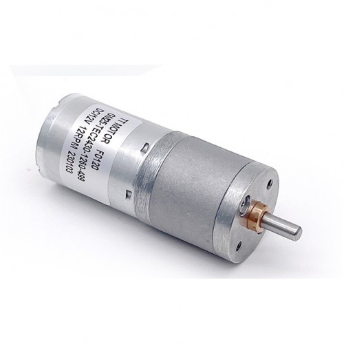 20Pcs Φ25mm 12V/24V Brushed PMDC Gearmotor GM25-TEC2430 with Spur Gearbox Ratio 4~499 0.2-5kg.cm