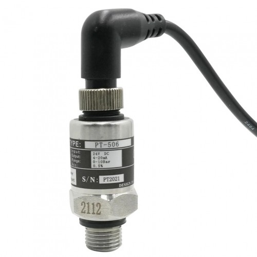 24V IP68 G1/4 PT506 Pressure Transmitter Connector /Pressure Transducer for Water Gas Hydraulic (with 2m Cable)
