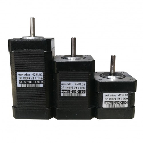 24VDC Brushless DC Motor OSP001474 3 Phase 8 Poles 6.3Ncm/12.5Ncm/18.8Ncm 4000RPM BLDC Motor