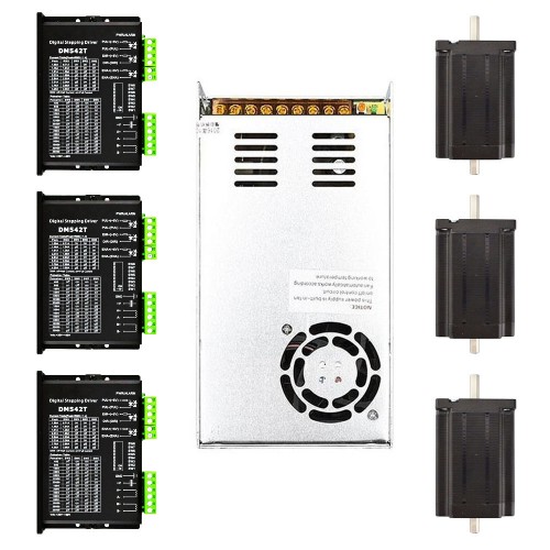 3 Axis CNC Stepper Motor Kit with 3.1Nm Nema 24 Stepper Motor & Driver & Power Supply