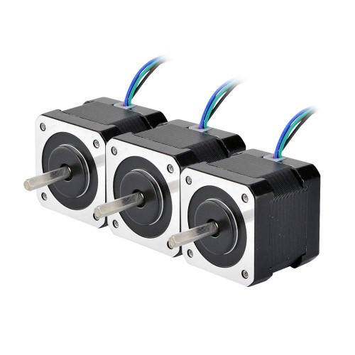 3 PCS Nema 17 Bipolar Stepper Motor 3-17HS16-2004S1 45Ncm 2A 4 Wires with 1m Cable & Connector
