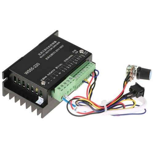 3 Phase BLDC Motor Driver WS55-220 Brushless DC Motor Controller DC20-50V 12A