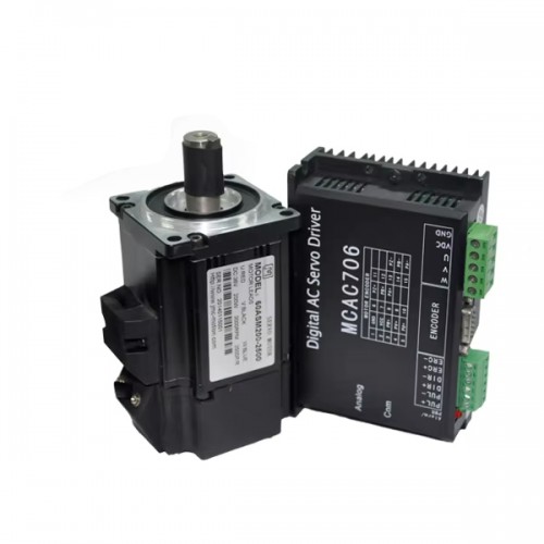 36V 200W 60mm DC Servo Motor & Driver Kit 60ASM200+MCAC706 7.6A 0.63N.m 3000RPM with 2500 Lines Encoder