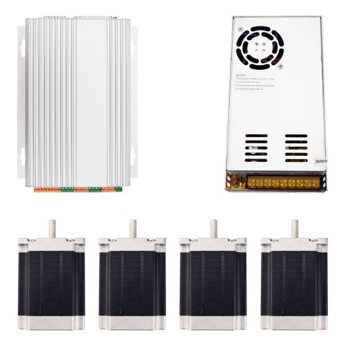 4 Axis CNC Stepper Motor Kit with 1.9Nm (Nema 23 Stepper Motor + TB6560 Driver + Power Supply)