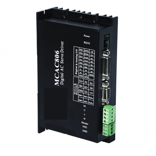 400W 36V-80V 8A AC Servo Motor Driver Controller MCAC806 8A Single Phase External Braking Resistor