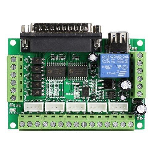 5 Axis CNC Breakout Board ST-V2 12V-24V (Supports MACH3, KCAM4, EMC2)