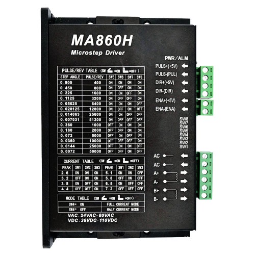 Analog Stepper Motor Driver MA860H 2.4-7.2A Max 80VAC or 110VDC