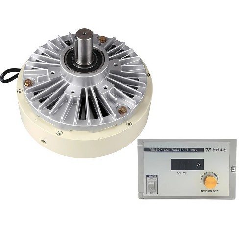FK-D Series Single Shaft Magnetic Particle Brake Kit 6Nm-50Nm with Tension Controller TBS-200A