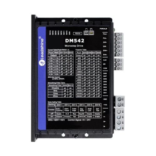 Leadshine DM542 Digital Stepper Driver 0.5-4.2A 20-50VDC for Nema 17, 23, 24 Stepper Motor