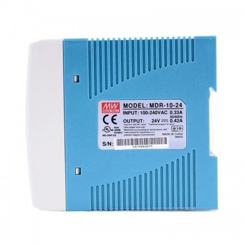 MeanWell MDR-10-24 DIN Rail SMPS Power Supply 24VDC 0.42A 10W