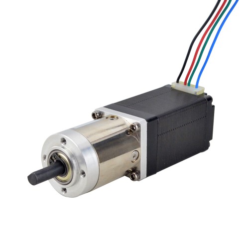 Nema 11 Dual Shaft Geared Stepper Motor 11HS20-0674D-PG14-AR3 with 14:1 Planetary Gearbox (9.5mm Rear Shaft Length)