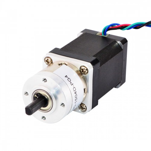 Nema 14 Gear Stepper 14HS20-1504D-PG4 with Rear Shaft & 4:1 Planetary Gearbox 1.33Nm Output Holding Torque