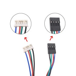 Nema 17 Bipolar Stepper Motor 17HS15-1504S-X1 45Ncm 12V 1.5A 42×42×39mm 4 Wires with 1m Cable and Connector