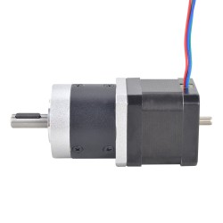 Nema 17 Dual Shaft Geared Stepper Motor 1.68A L=39mm Ratio 10:1 Planetary Gearbox 3.3Nm Output Holding Torque