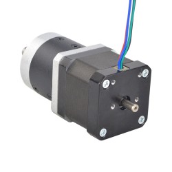 Nema 17 Dual Shaft Geared Stepper Motor 1.68A L=39mm Ratio 10:1 Planetary Gearbox 3.3Nm Output Holding Torque