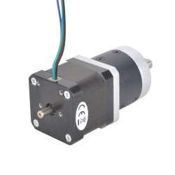 Nema 17 Dual Shaft Geared Stepper Motor 1.68A L=39mm Ratio 10:1 Planetary Gearbox 3.3Nm Output Holding Torque