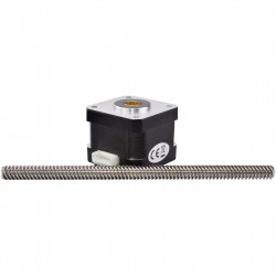 Nema 17 Non Captive Linear Actuator 17LS13-0404N-320G Screw Length 320mm, Lead/rev 0.04mm, 26.0Ncm, 0.4A