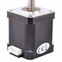 Nema 17 Non Captive Linear Actuator 17LS19-1684N-200D Screw Length 200mm, Lead/rev 2.0mm, 44.0Ncm, 1.68A