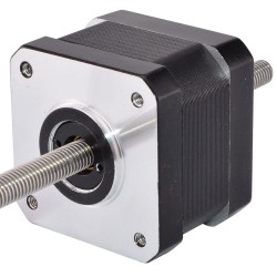 Nema 17 Non Captive Linear Actuator Stepper Motor 17LS13-0844N-200D Screw Length 200mm, Lead/rev 2.0mm, 28.0Ncm, 0.84A