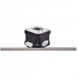 Nema 17 Non Captive Linear Actuator Stepper Motor 17LS13-0844N-200D Screw Length 200mm, Lead/rev 2.0mm, 28.0Ncm, 0.84A