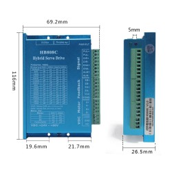 Nema 17/23/24 2 Phase Closed Loop Stepper Motor Driver HB808C AC18-80V