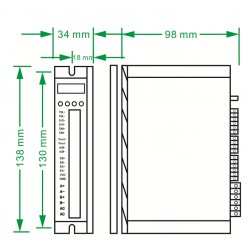 Nema 23 Closed Loop Stepper Motor Kit 1-OK2D57ECS-23HE30 2.0 Nm with OK2D57ECS Driver & 1.7m Cable
