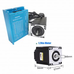Nema 23 Closed Loop Stepper Motor Kit with 57HB250 Motor + HB8080C Driver + S350-24 Power Supply