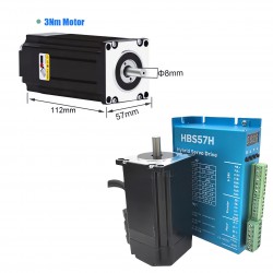 Nema 23 Closed Loop Stepper Motor Kit with 57HB250 Motor + HB8080C Driver + S350-24 Power Supply