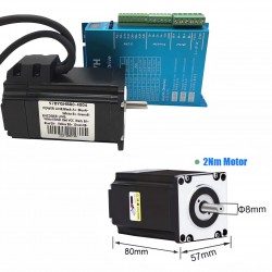 Nema 23 Closed Loop Stepper Motor Kit with 57HB250 Motor + HB8080C Driver + S350-24 Power Supply