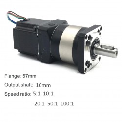 Nema 23 Geared Stepper Motor DLF+57HS5630A4D 3A with 4:1/5:1/10:1/20:1/25:1/40:1/50:1/100:1 Planetary Gearbox