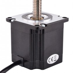Nema 23 Non Captive Linear Actuator 23LS22-2004N-200T Screw Length 200mm, Lead/rev 2mm, 120Ncm, 2A