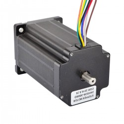 Nema 24 Unipolar/Bipolar Stepper Motor 24HS39-3008D 4Nm Dual Shaft 60×60×100mm 8 Wires