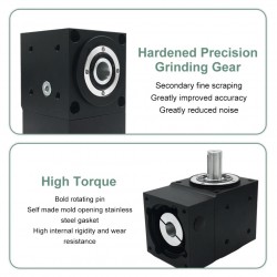 Nema 34 90 Degree Bevel Gearbox Ratio 2:1/3:1/5:1 for NEMA 34 Stepper/ 80mmServo Motor