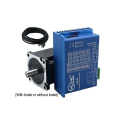 Nema 34 Closed Loop Stepper Motor Kit 86HB250-82B-HBS86 Brake 4.5N.m With HBS86 Stepper Driver + Cable + Brake