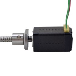 NEMA 8 External Ball Screw Linear Stepper Motor 8E15S0504BAM5-150RS Screw Length 150mm, Lead/rev 1mm